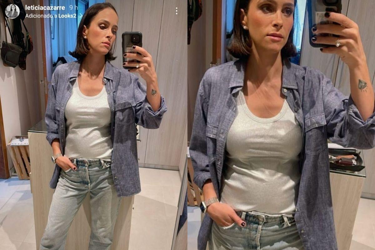 Leticia Cazarré mostra barriga do sexto filho(a)
