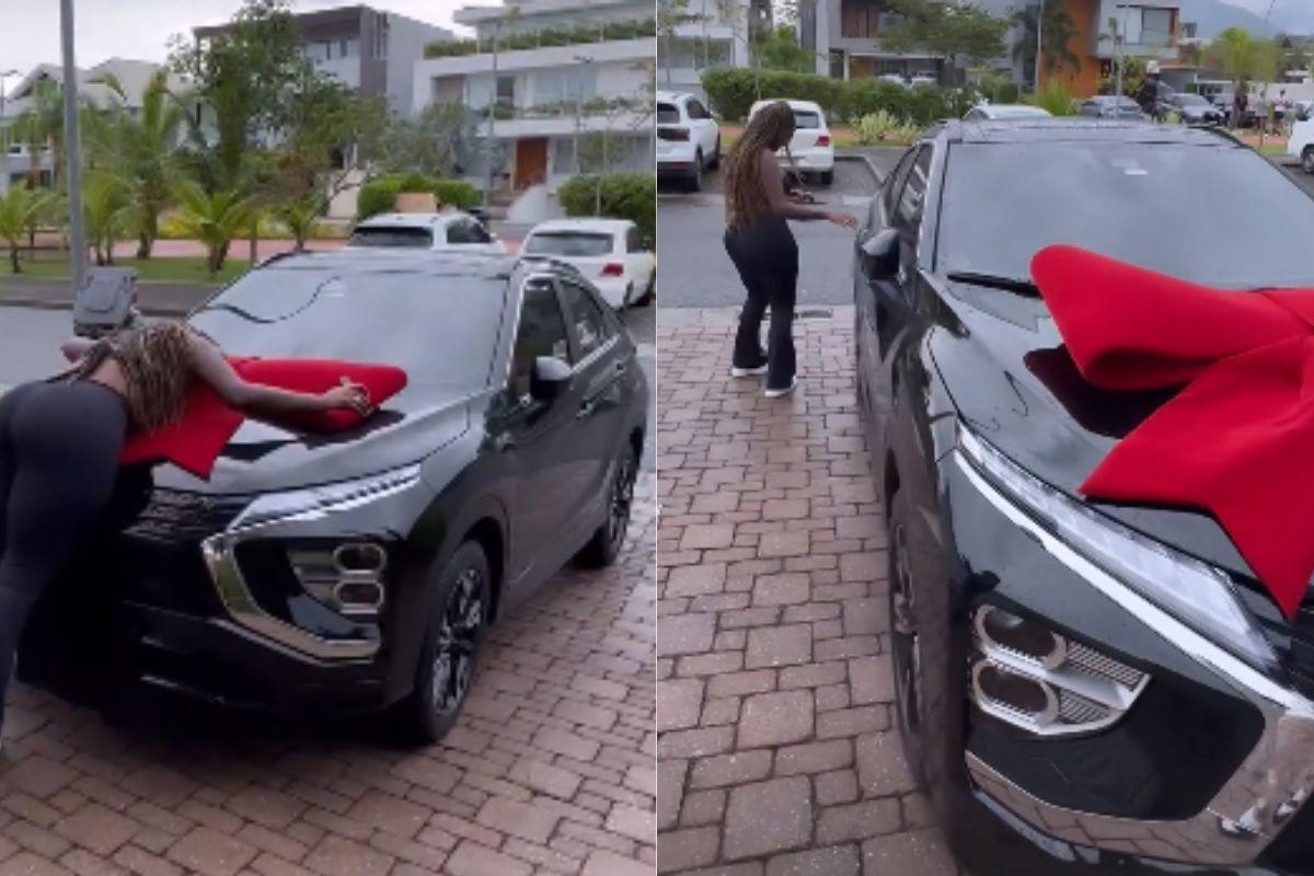 Ludmilla presenteia mãe com carro