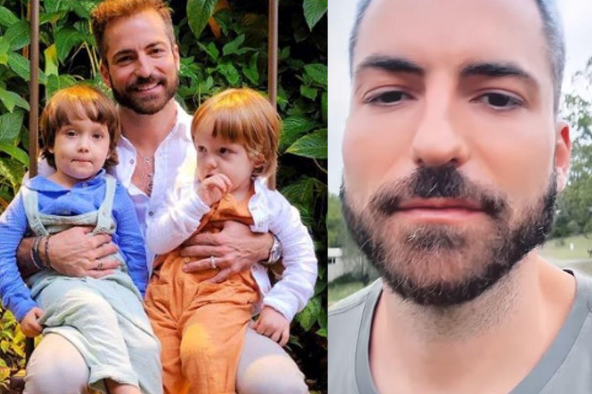 Montagem de foto Thales Bretas e filhos