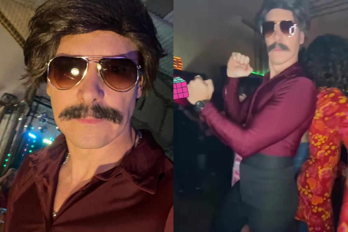 Rodrigo Faro fantasiado anos 80