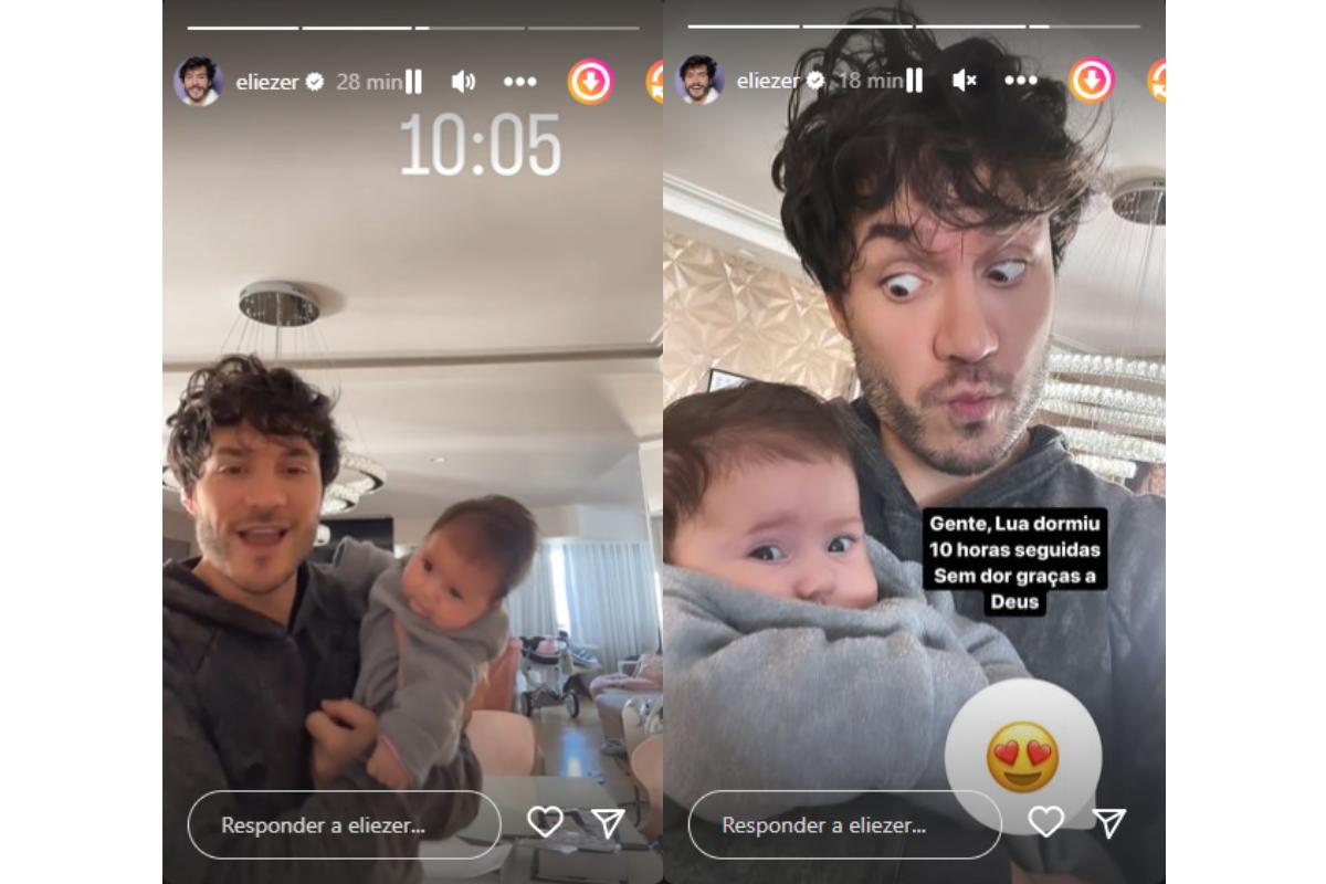 Eliezer brincou sobre a filha dormir 10 horas seguidas após noites difíceis de sono