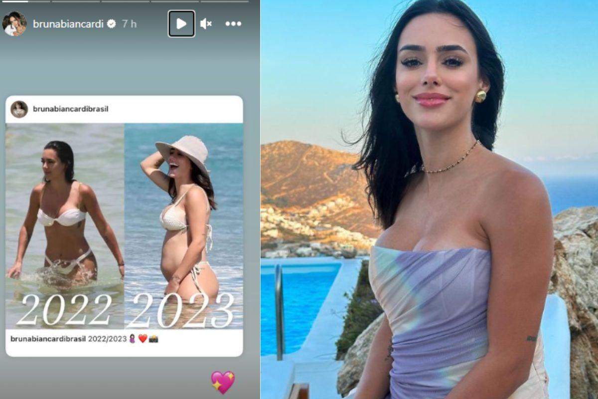 Bruna Biancardi mostra mudanças no corpo com a gravidez