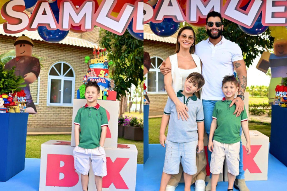 Gustavo Lima faz festa para filho
