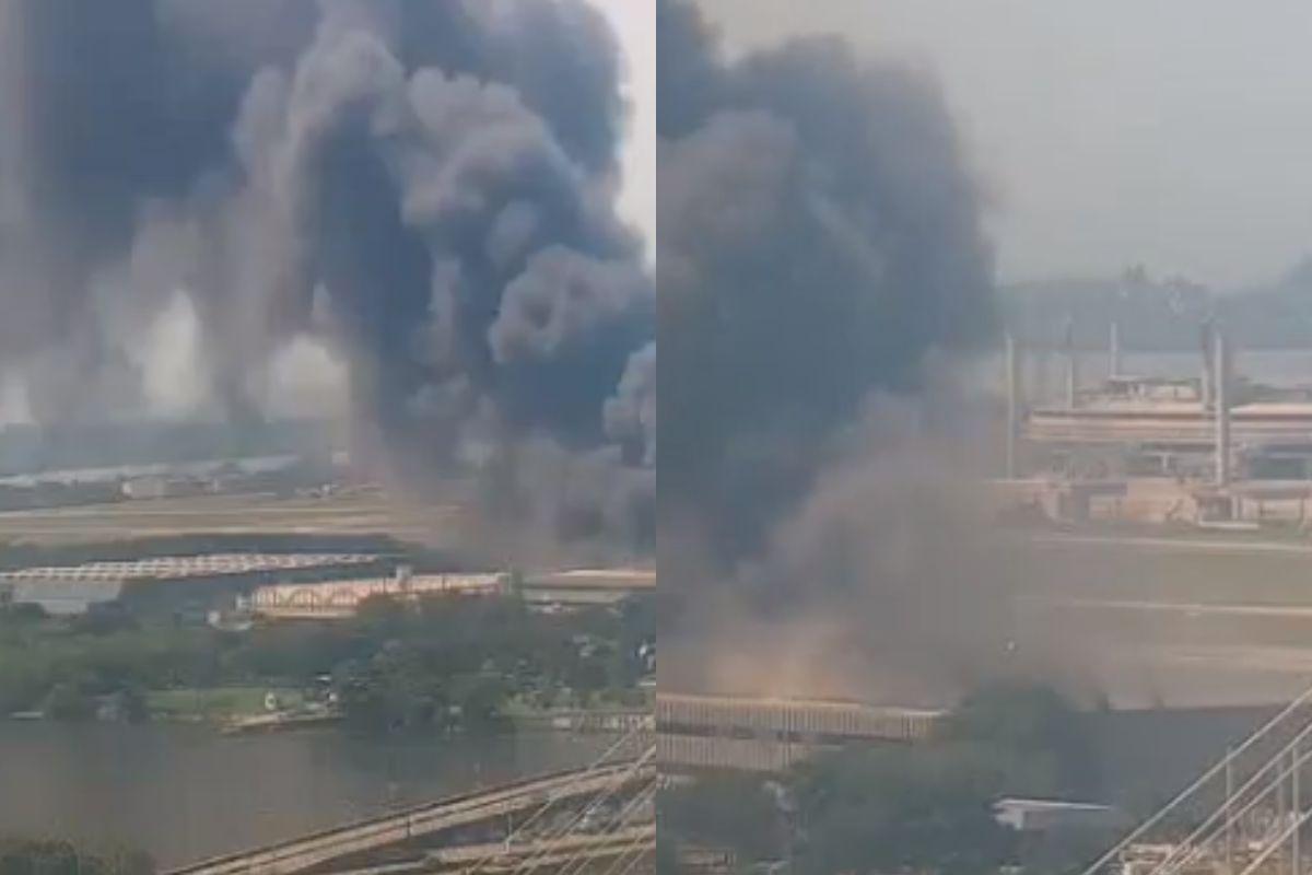 Incêndio atinge Aeroporto no Rio de Janeiro (1)