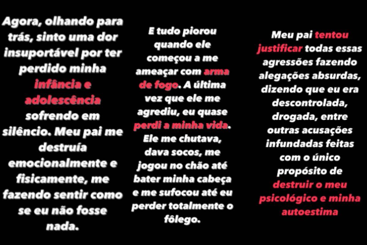 Filha de cantor denuncia o pai parte 2