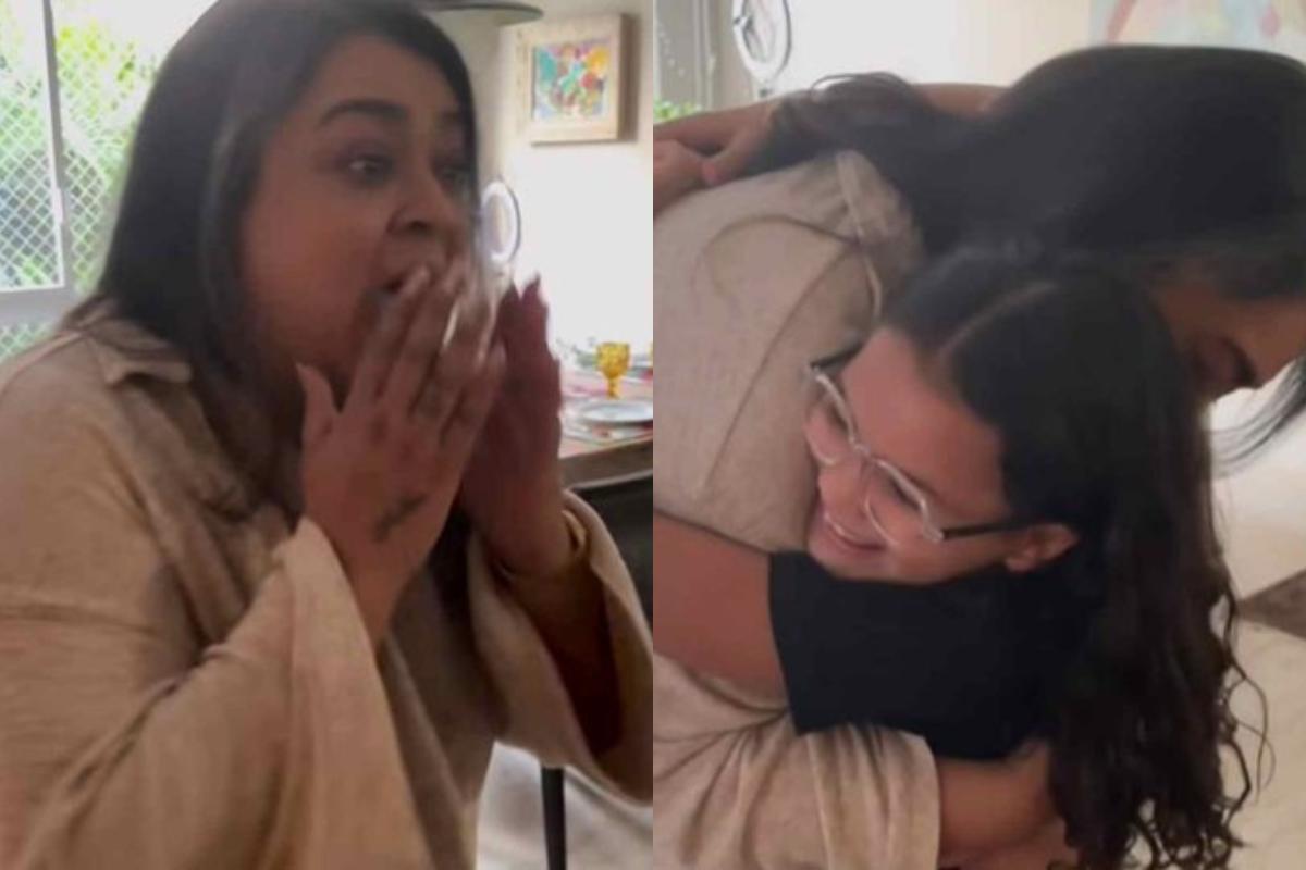 Preta Gil e neta se abraçando