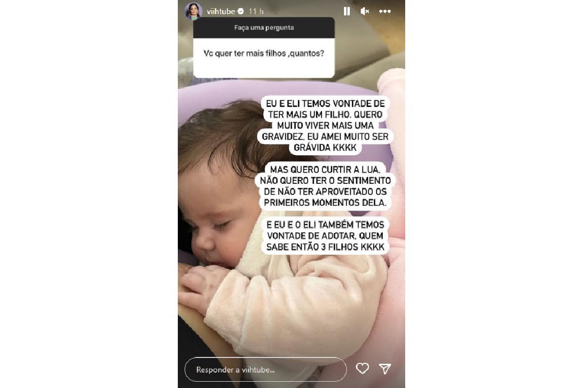 Viih Tube, filha de Viih Tube e Eliezer, Lua, Eliezer