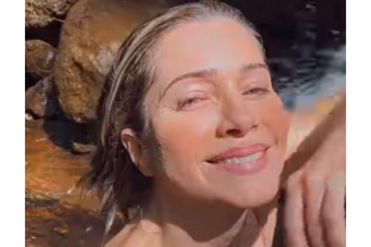 Leticia Spiller aproveita natureza com os filhos