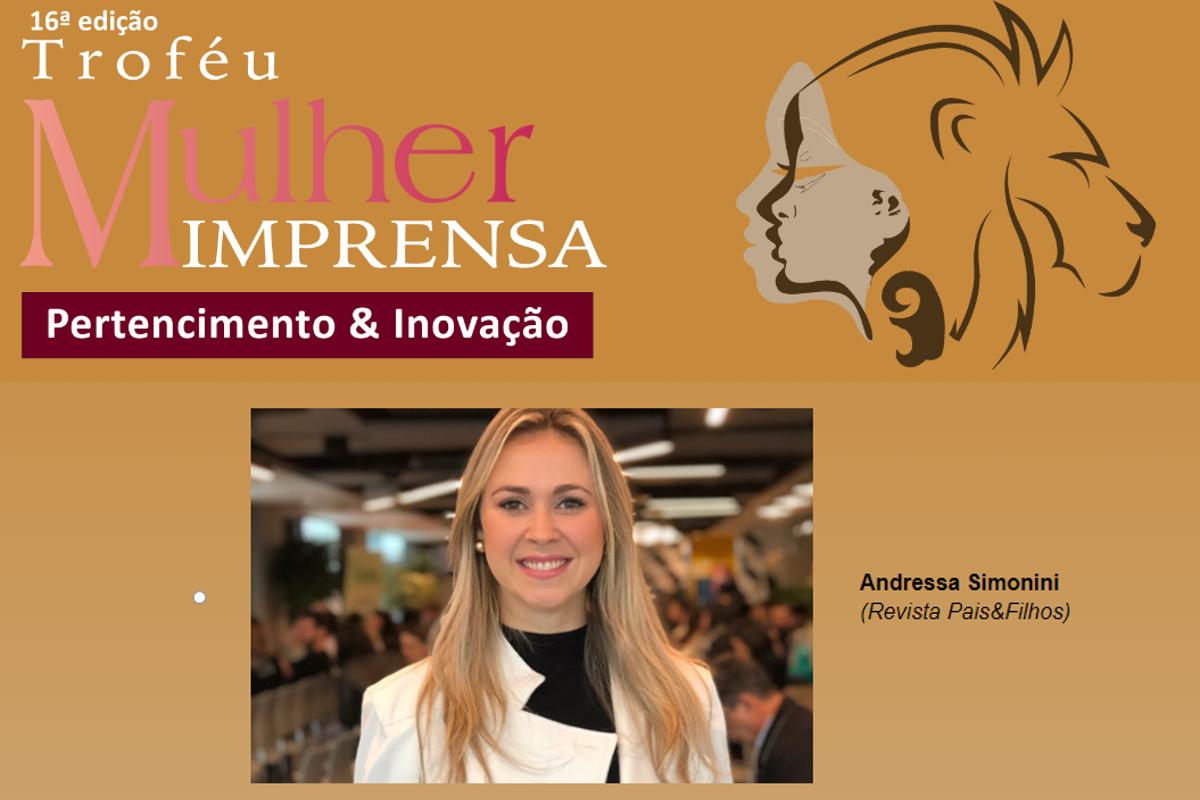 Andressa Simonini, editora-executiva da Pais&Filhos está concorrendo ao Troféu Mulher Imprensa