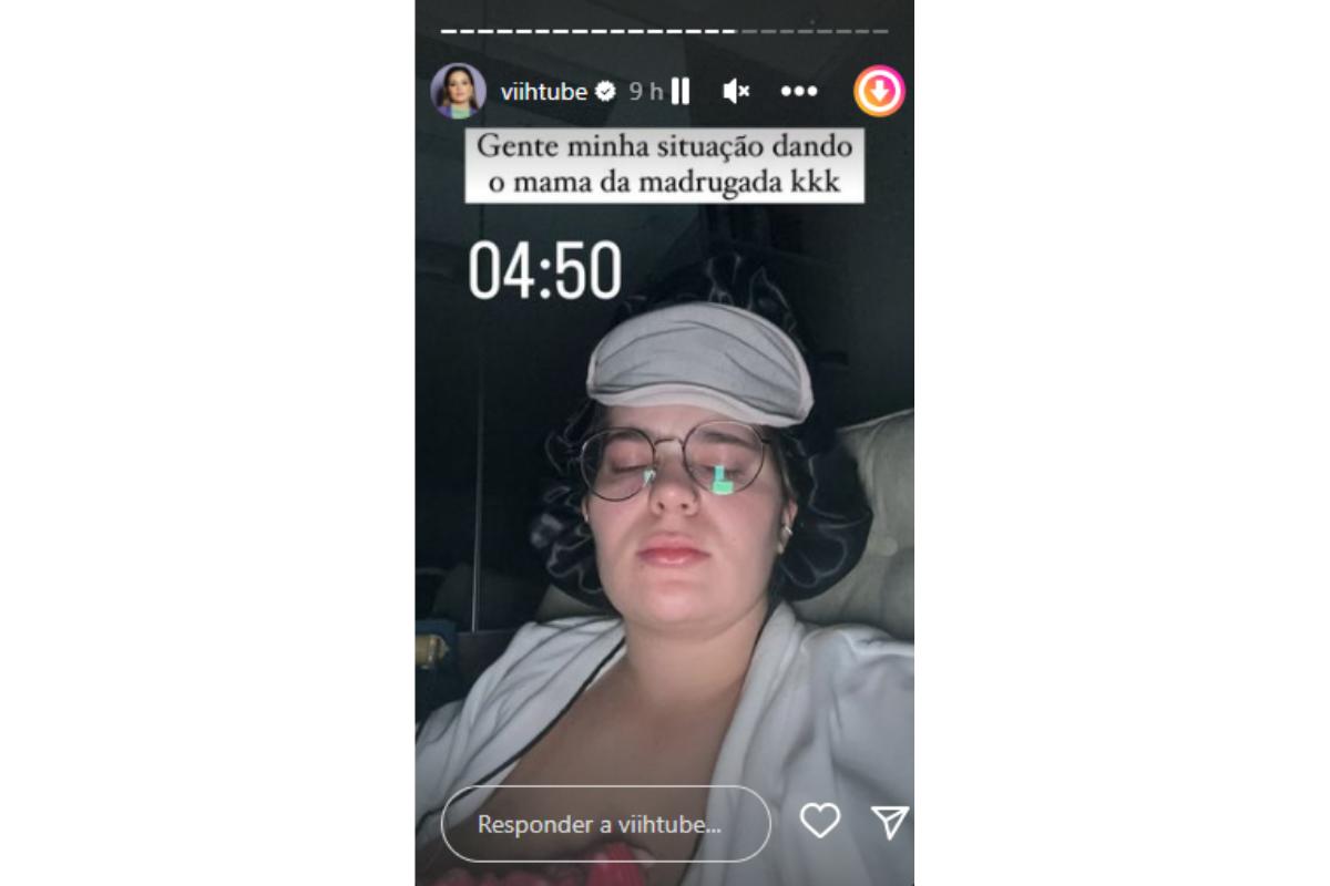 Viih Tube mostrou madrugada sozinha com a filha, Lua