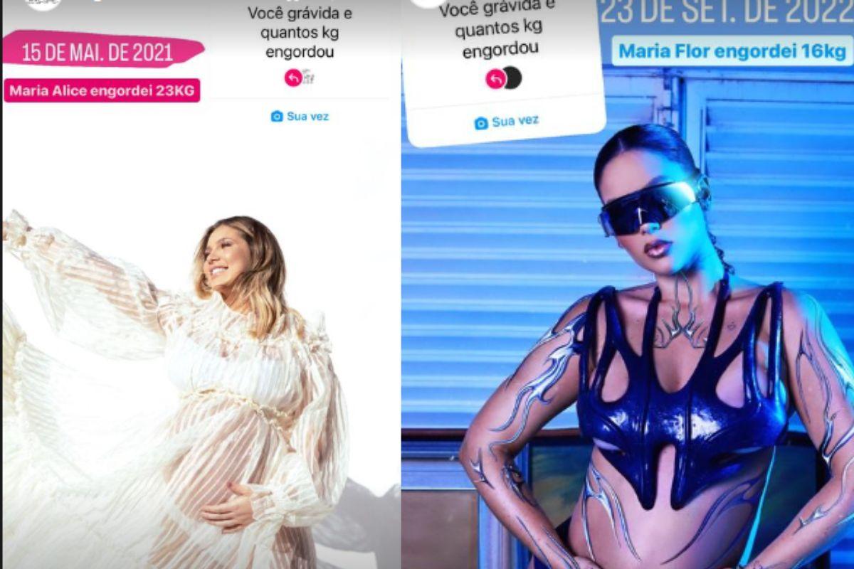 Virginia conta quanto engordou em gravidez das filhas