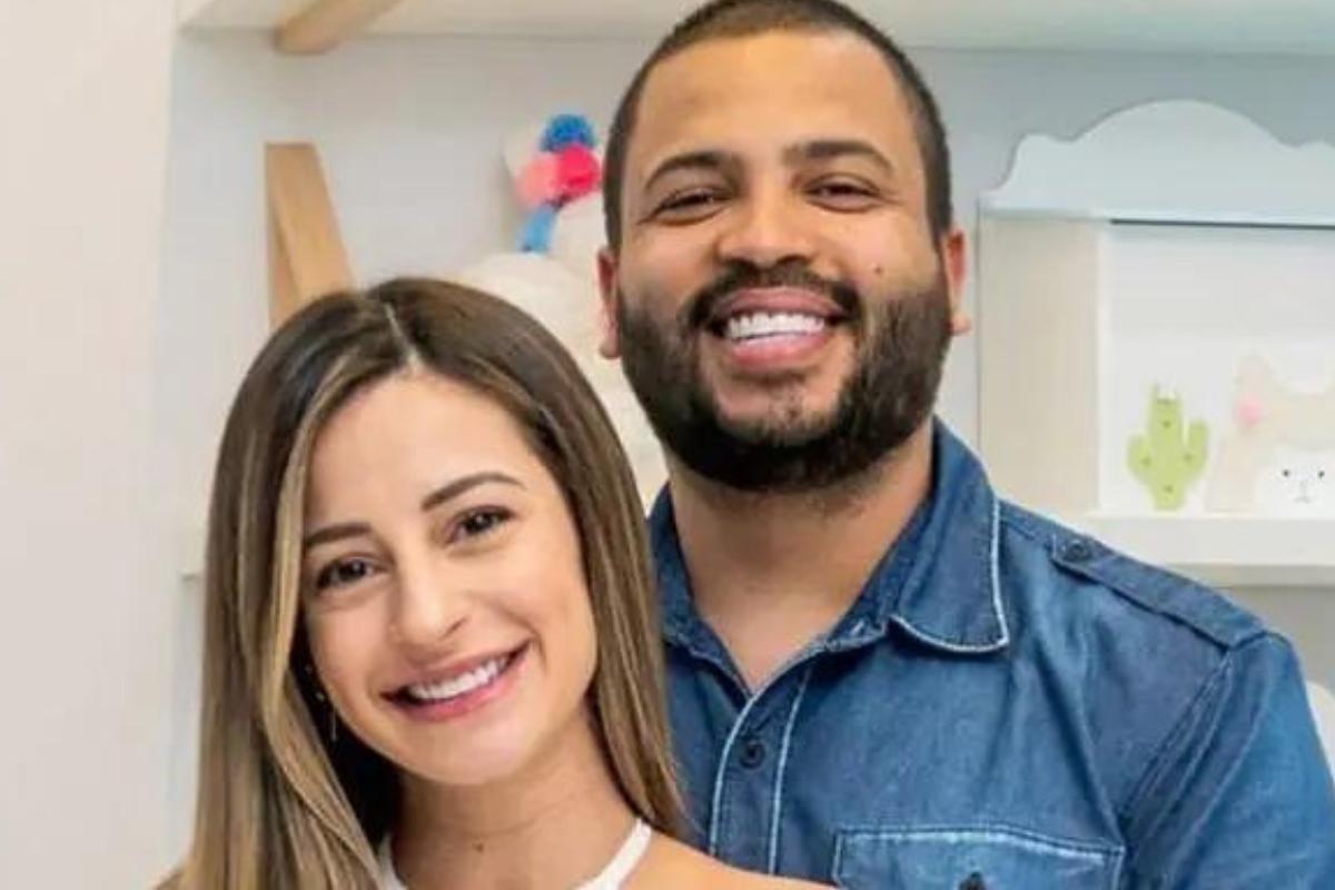 Tamy Couto ao lado de Projota