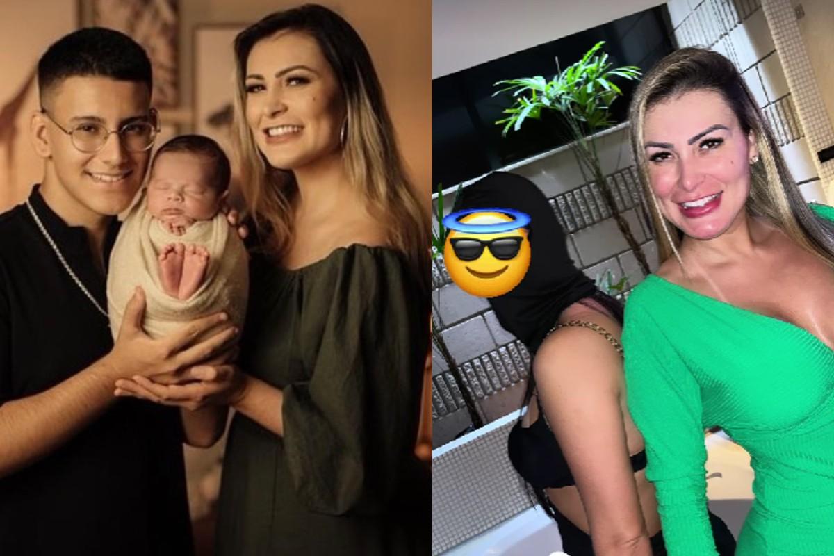 Andressa Urach e os filhos