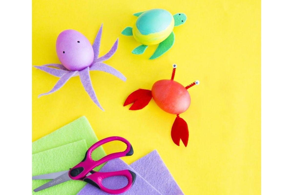 Ovo de Páscoa de animais do mar