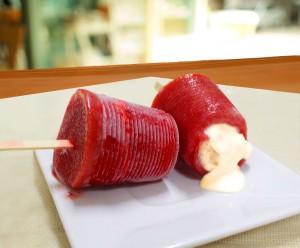 morango com leite condensado