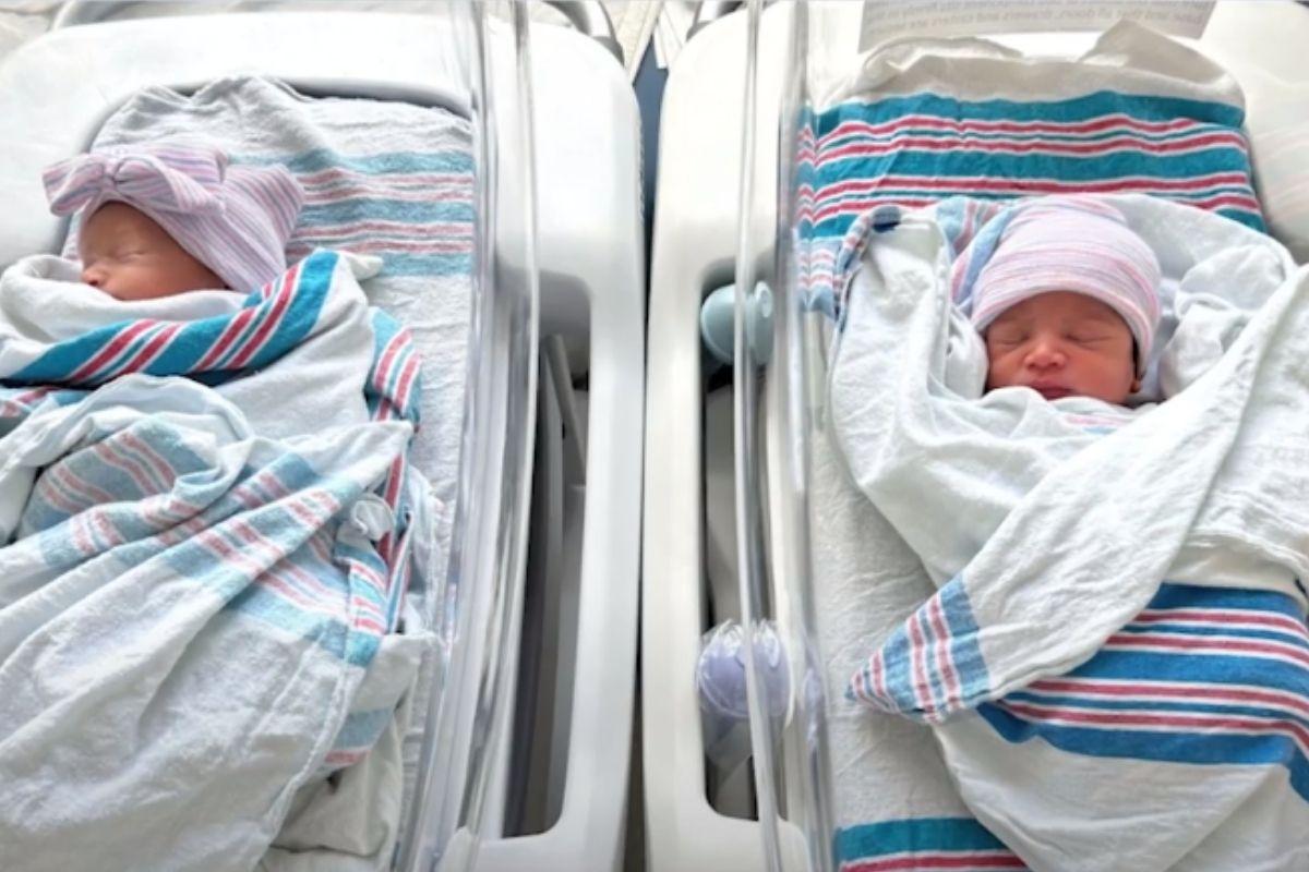 Aria e José III naceram com apenas um minuto de diferença 