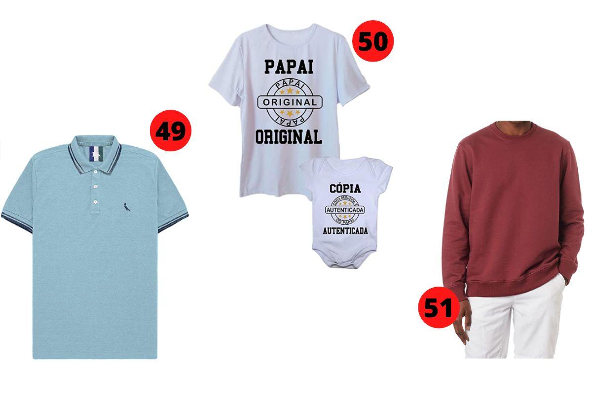 Camisetas são uma boa saída para quem não sabe o que dar de presente no Dia dos Pais