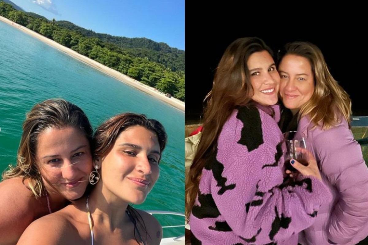 Mariana, filha de Renata Sorrah e Giulia, filha de Flávia Alessandra, irmãs por parte de pai