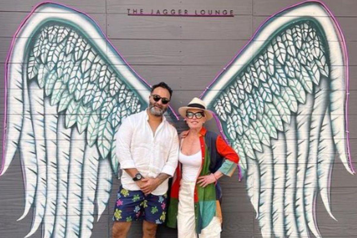 Ana Maria Braga com o namorado Fábio Arruda