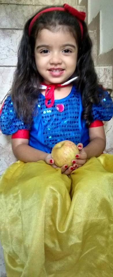 Lara, 3 anos, filha de Blanche e Bruno