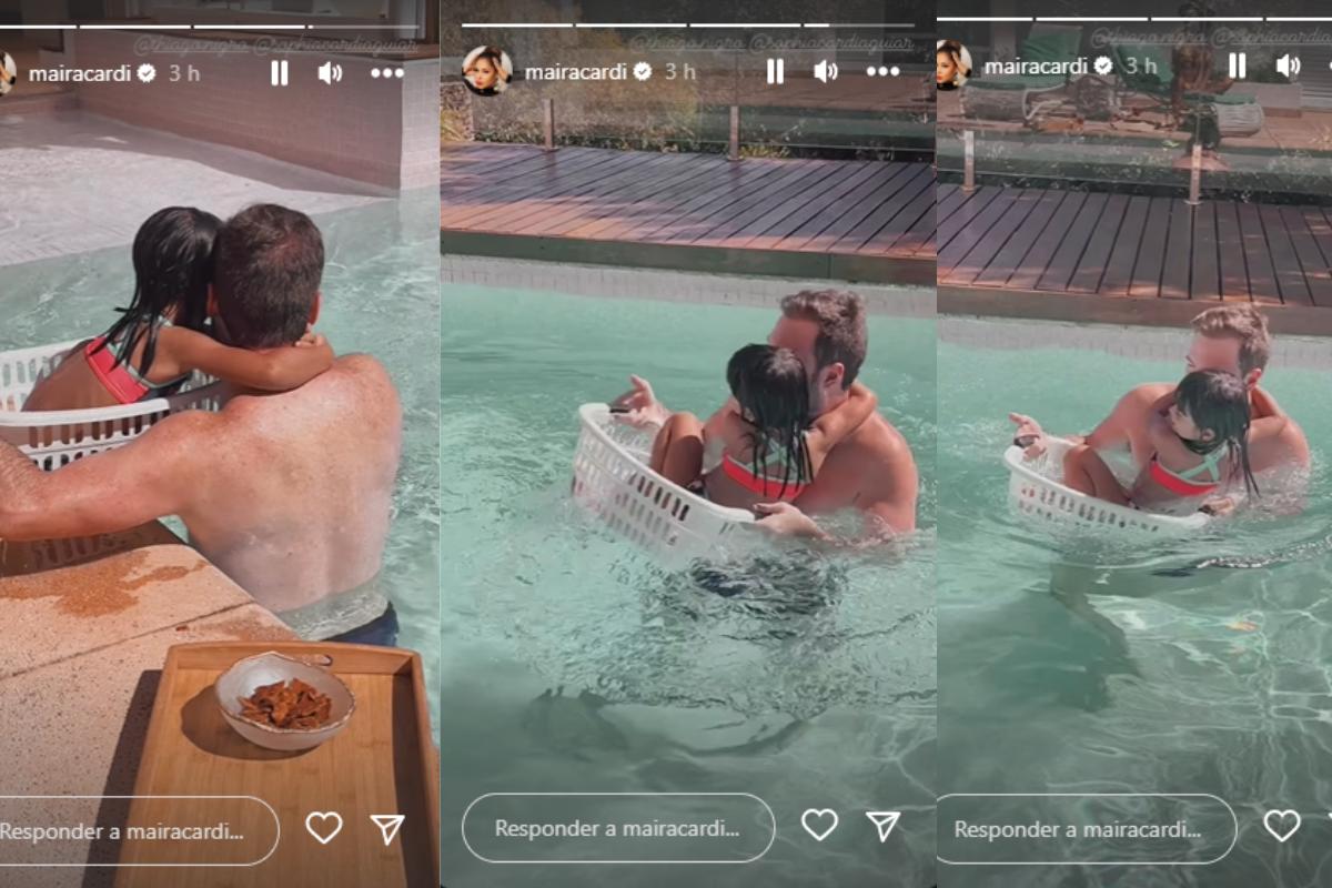 Maíra Cardi mostra filha se divertindo junto de Thiago Nigro