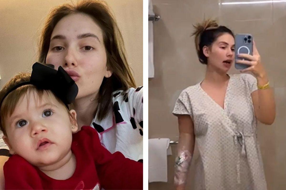 Virginia Fonseca recebeu a visita da filha no hospital