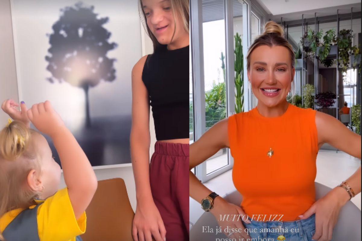 Filha de Ana Paula e Roberto Justus começa a ir para a escola