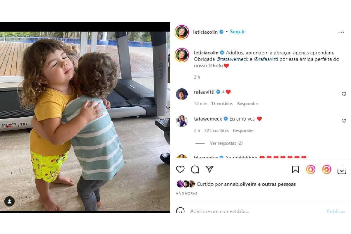 Letícia Colin mostrou o filho junto de Clara Maria no Instagram
