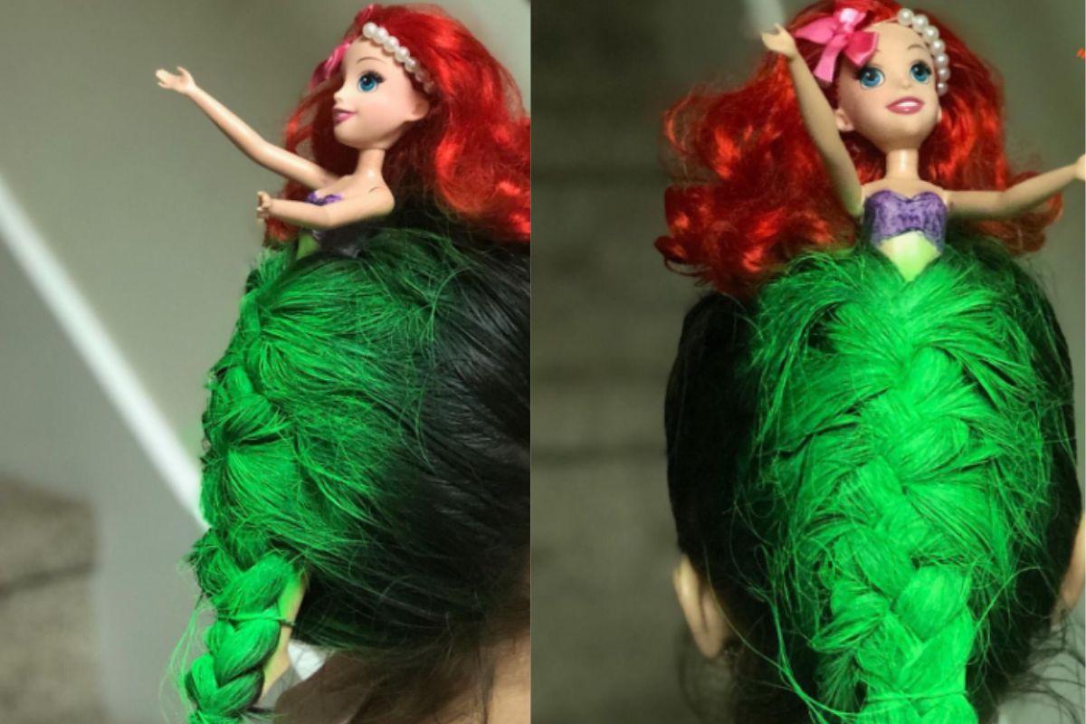 Mãe faz penteado maluco na filha