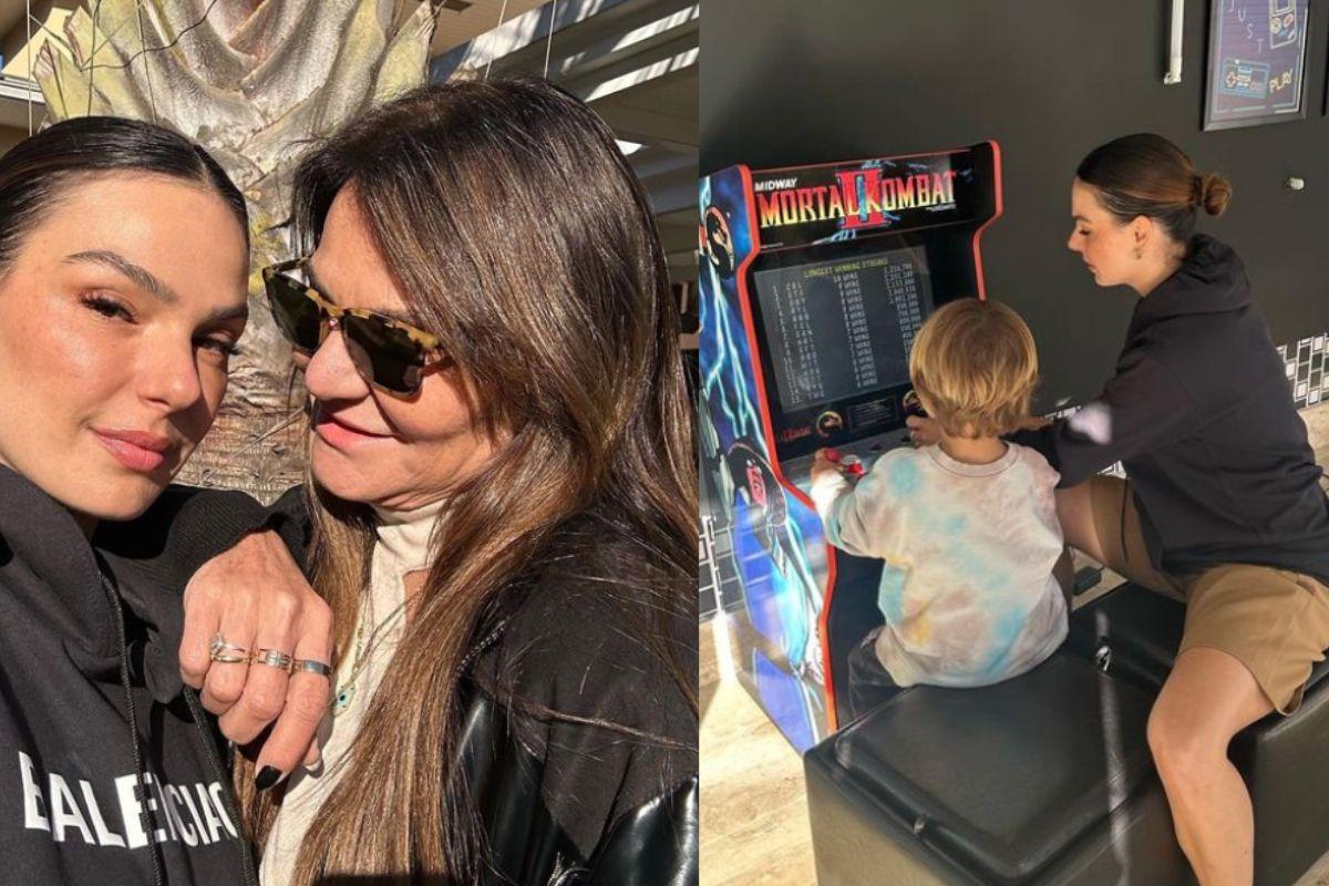 Isis aproveitou um dia em família no Brasil 