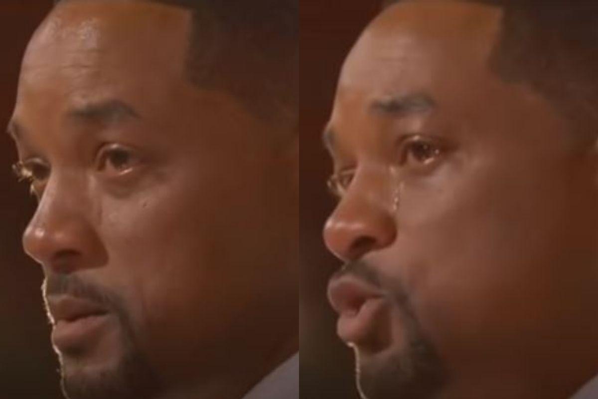 O ator chorou no palco e falou sobre a família