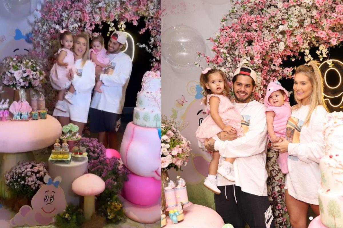 Virginia, Maria Flor, Zé Felipe, Maria Alice, filhas Virginia