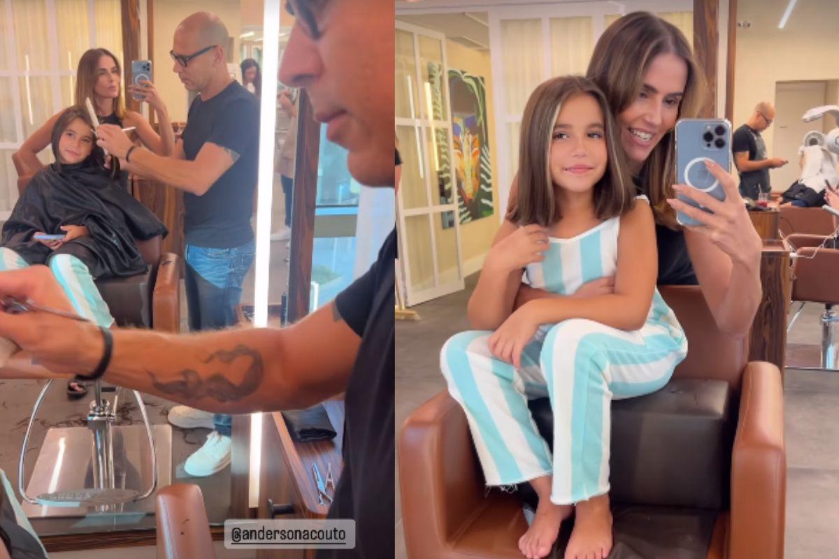 Filha de Deborah Secco muda o visual 
