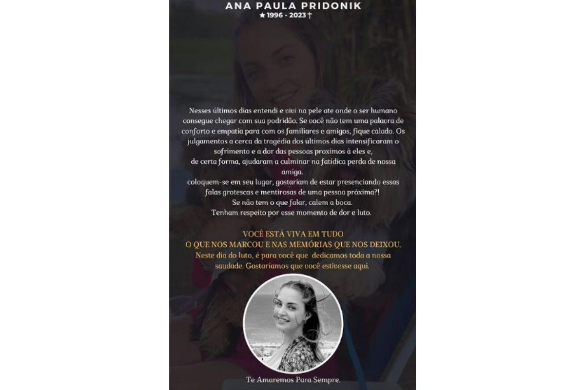 Ana Paula Pridonik, mulher Garon Maia Filho, mulher Garonzinho, mulher que tirou a própria vida após queda de avião com marido e enteado, homem que bebeu e deixou filho criança pilotar avião, queda de avião pai e filho
