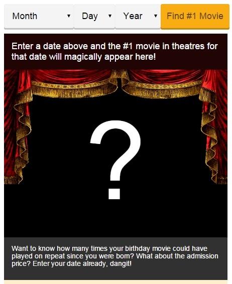 Saiba o filme no dia em que você nasceu