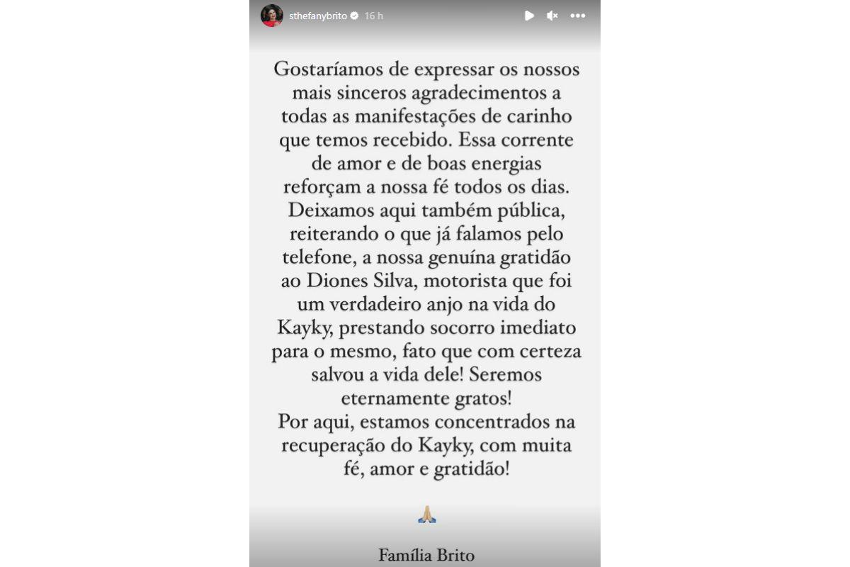 Kayky Brito, Sthefany Brito, acidente Kayky Brito, atropelamento Kayky Brito, o que aconteceu com Kayky Brito, como Kayky Brito está, estado de saúde de Kayky Brito, irmã de Kayky Brito, família Kayky Brito
