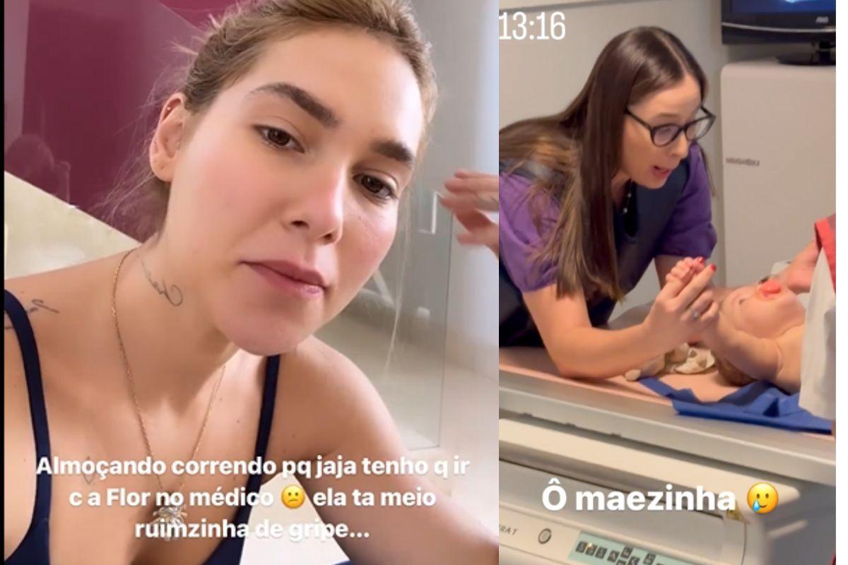 Virginia leva Maria Flor no médico
