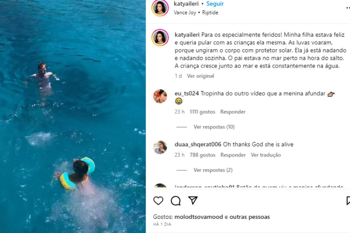 A mãe da menina se pronunciou sobre o acontecido