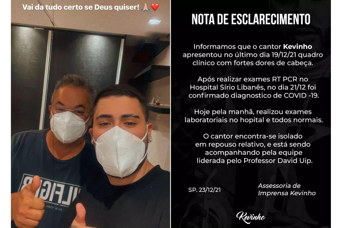 Kevinho fala sobre estado de saúde após ele e o pai testarem positivo para covid-19