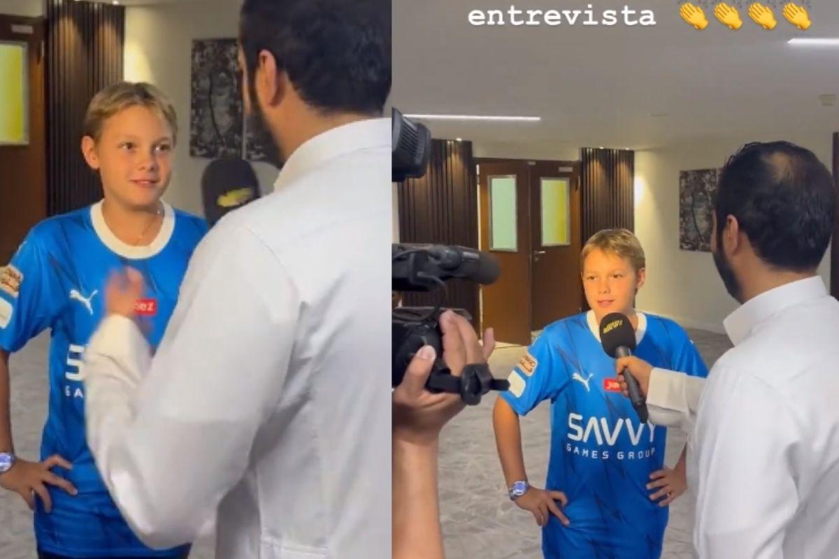 Filho do Neymar em entrevista para Tv saudita 