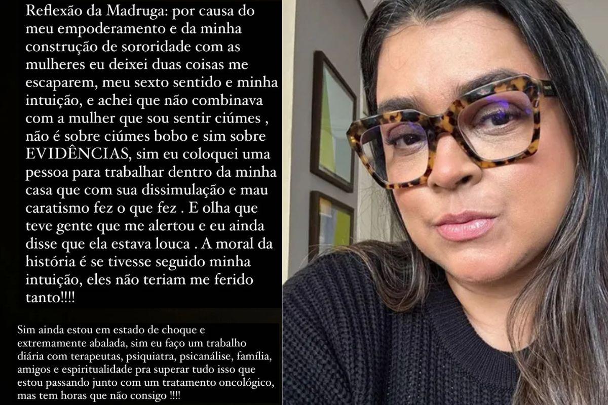 Preta Gil faz desabafo sobre fim de relacionamento