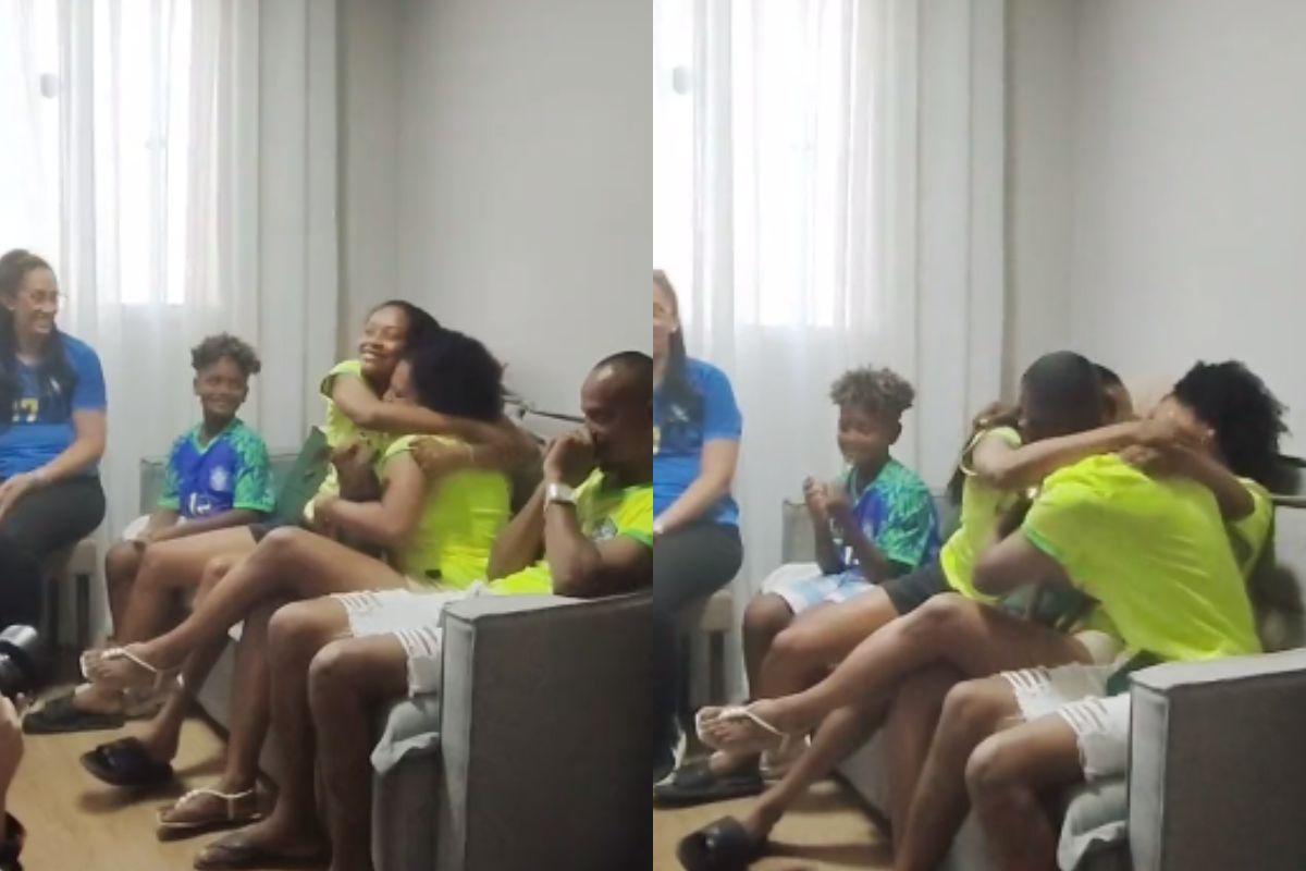 Ary Borges com os pais e o irmão mais novo