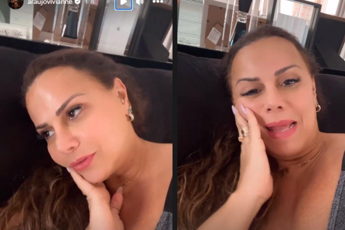 Viviane Araujo filho na escola 