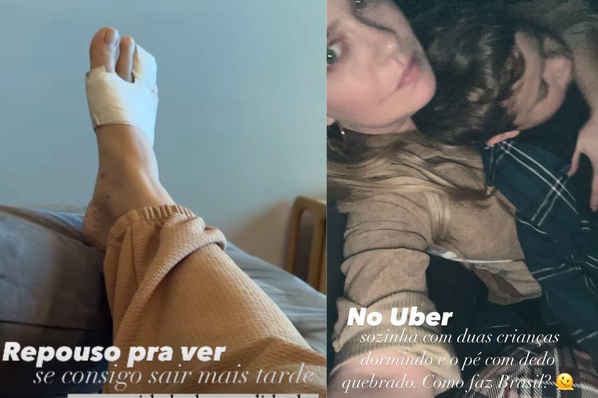 Mariana Bridi mostra perrengue ao lado dos filhos após voltar de uma festa