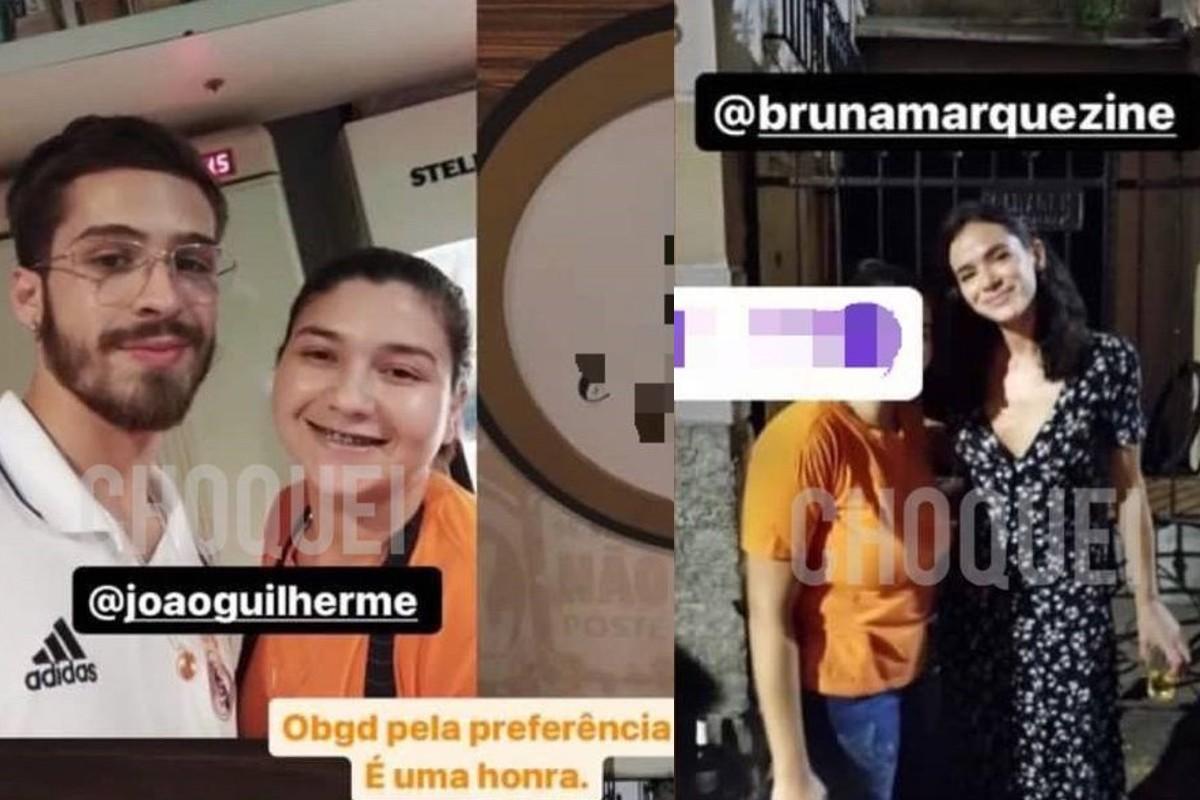 Funcionária de bar no Rio de Janeiro posta Bruna Marquezine e João Guilherme juntos