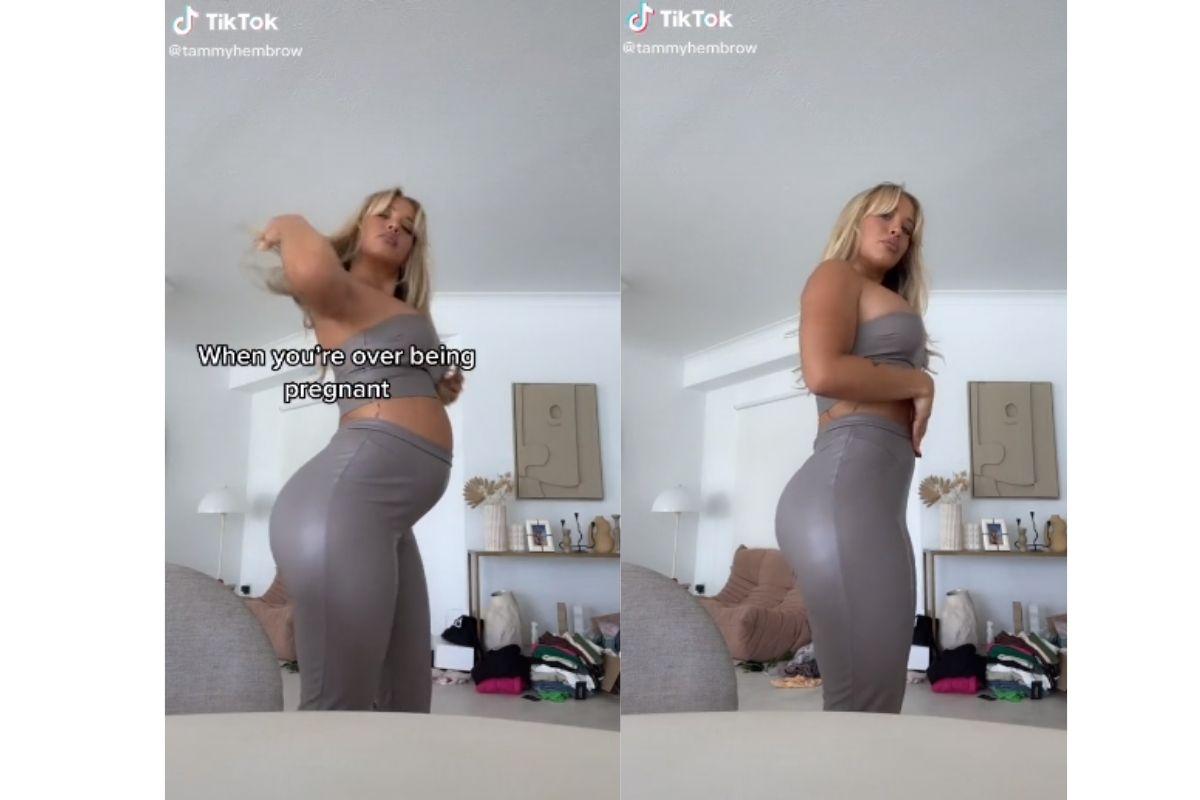 Mulher aparece contraindo o abdômen