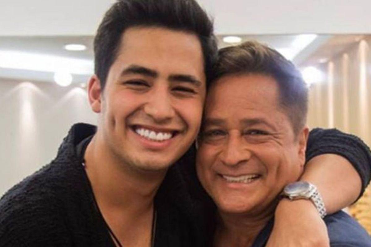 Matheus Vargas com o pai