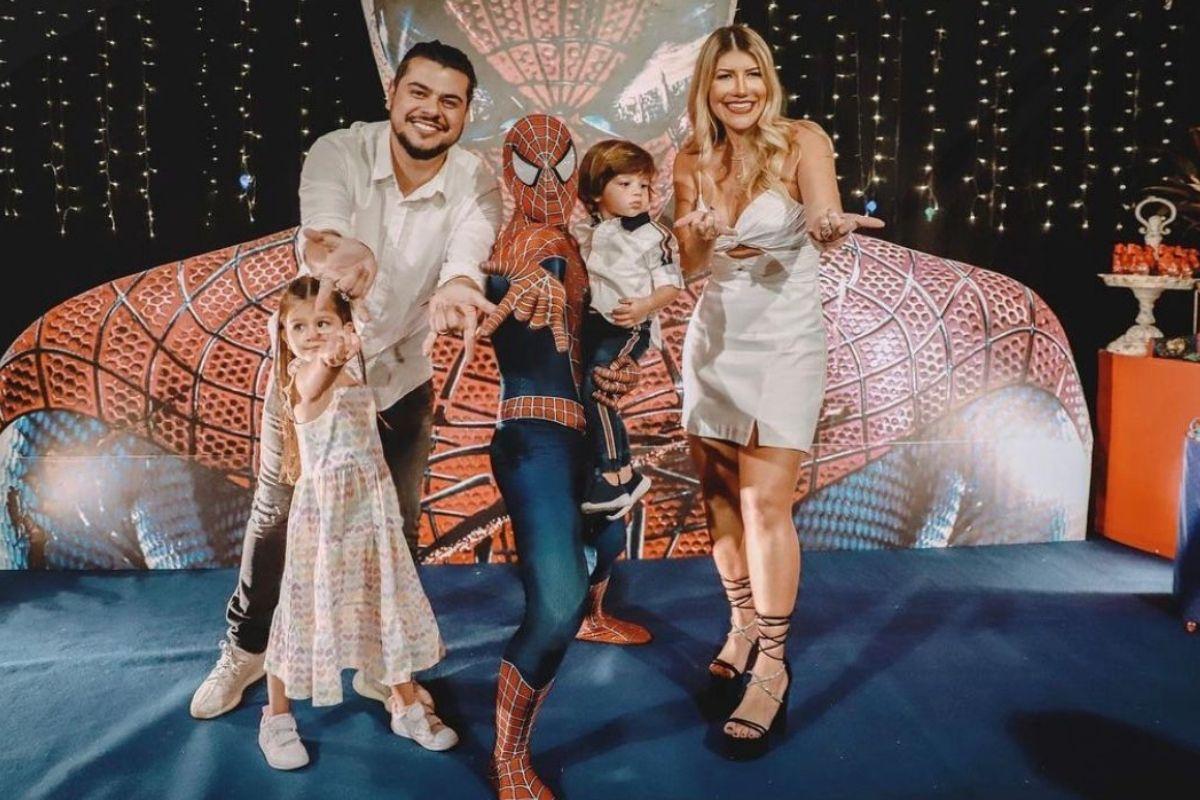 Cristiano e família no aniversário de seu filho caçula