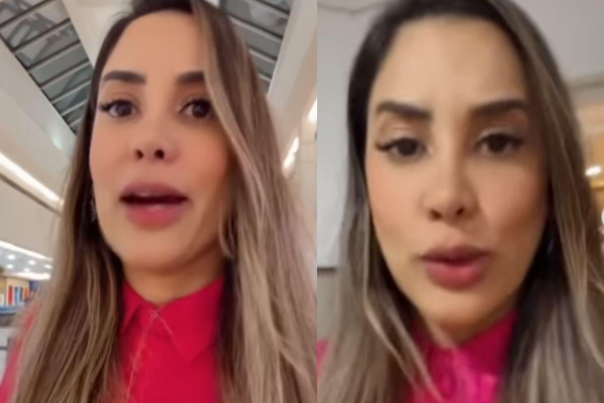 Mulher leva filha para assitir filme da Baribie no cinema