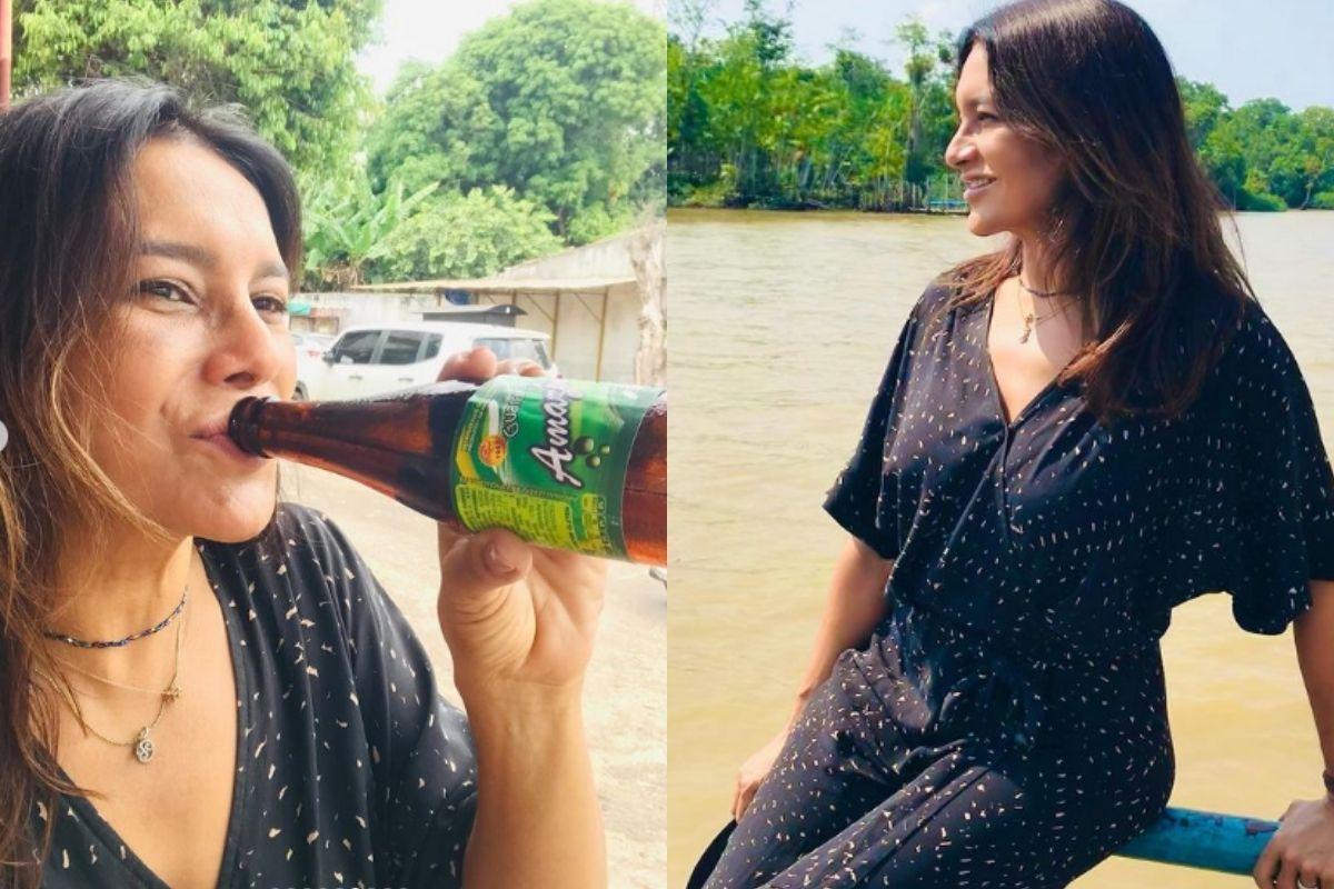 Dira Paes mostra viagem 